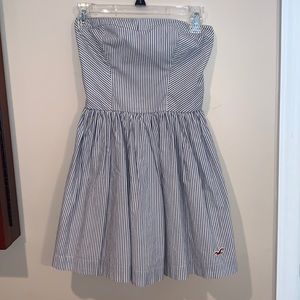 Hollister strapless striped dress
